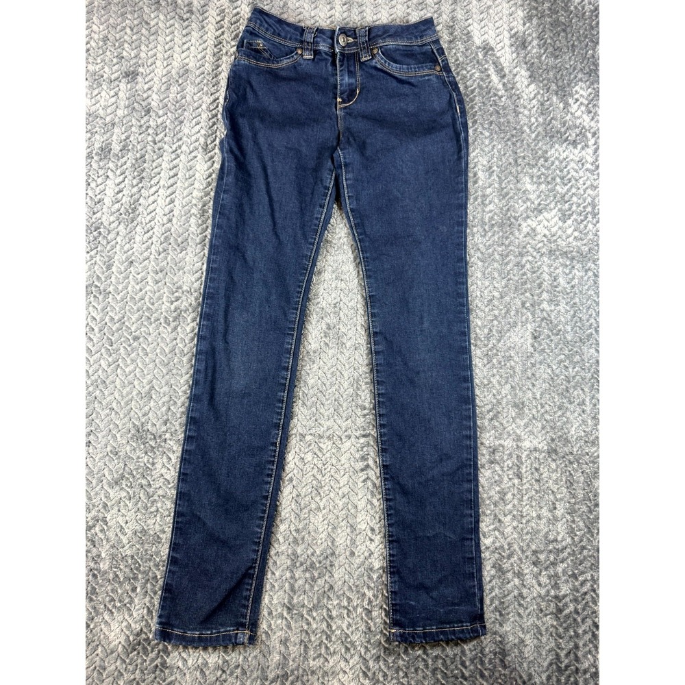 YMI WannaBettaFit Jeans Womens 23x26 Blue Denim‎ Mid Rise Medium Wash Skinny Leg